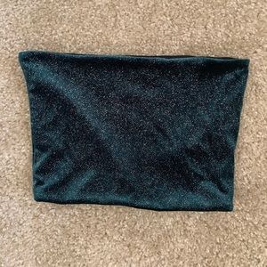 Sparkly Green Tube Top